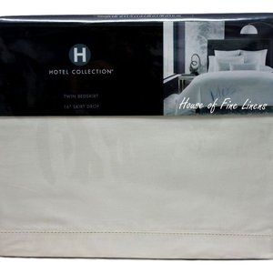 Hotel Collection 600 Thread Count Egyptian Cotton Twin Bedskirt Ivory Solid